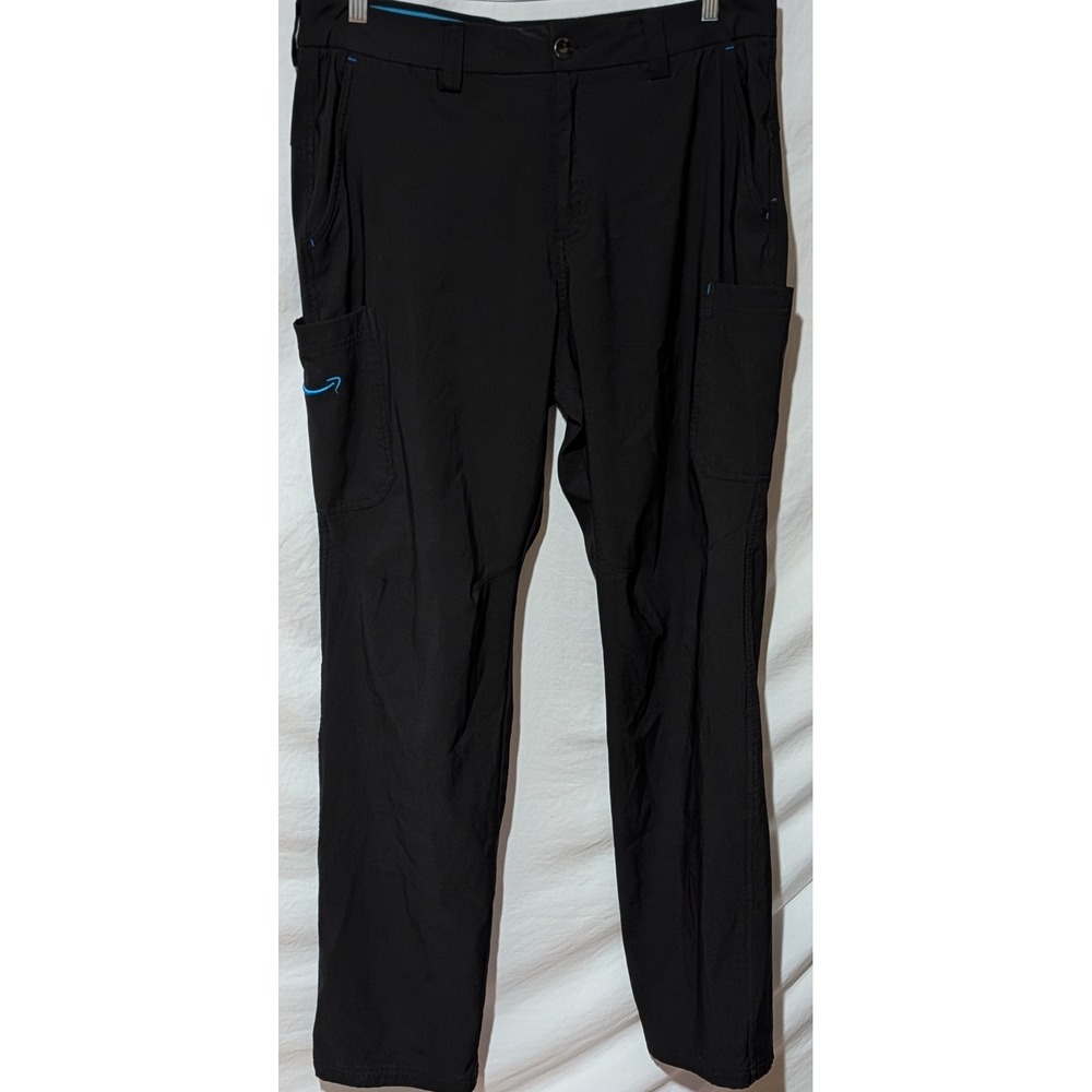 Luly Yang Men's XL Black Stretch Cargo Work Pants Uniform 37-40